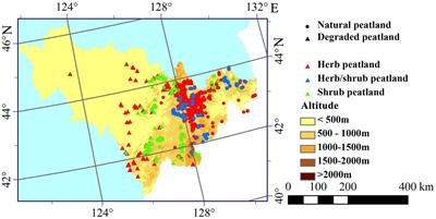 Chemical stability of carbon pool in peatlands dominated by different plant types in Jilin province (China) and its potential influencing factors